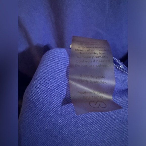 Calia by Carrie Underwood Blue Violet Short Sleeve Ruched Athletic Tee - Picture 5 of 7